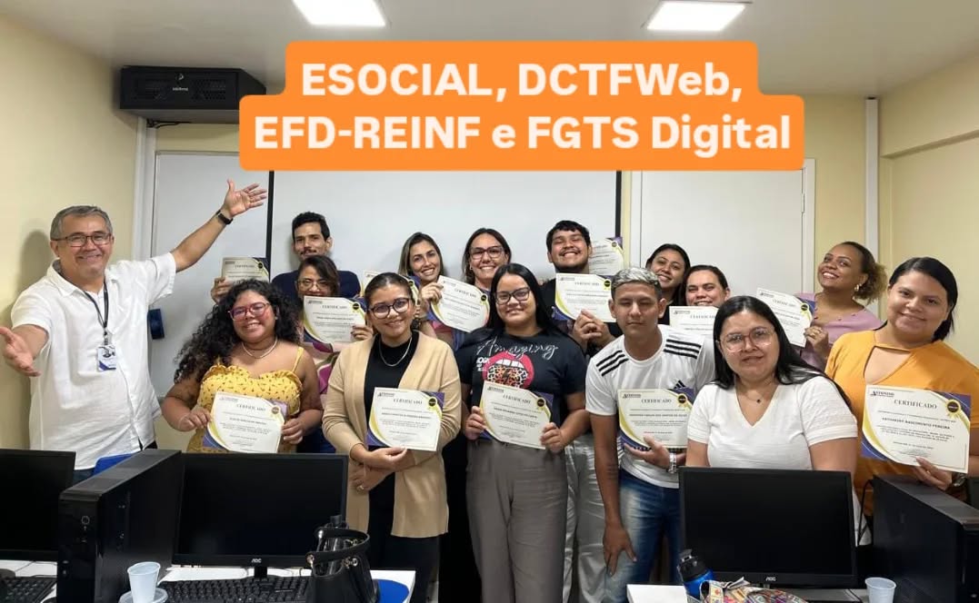 🎉 Turma concluída com sucesso!
Parabéns a todos pelo empenho e dedicação ao longo do curso de eSocial, DCTFWeb, EFD-REINF e FGTS Digital! 💼💡
Que todo esse conhecimento traga novas oportunidades e conquistas na sua carreira. 🚀📊
Seguimos torcendo pelo sucesso de cada um de vocês.
Próximas turmas já com poucas vagas
Início 23/06
>>Matriculas online
https://antoninotreinamento.com.br/curso-de-esocial-fgts-digital-e-dctfweb/
Ou fale conosco no Whatsapp
http://wa.me/5592991292540
#esocial #dctfweb #efdreinf #fgtsdigital #econsignado
