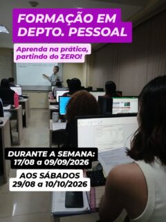 🚀 O mercado precisa de profissionais preparados. Você será um deles?
Nossa Formação em Departamento Pessoal foi desenvolvida para quem deseja aprender do zero ou se atualizar com as rotinas mais exigidas pelas empresas.
✔️ Admissão ✔️ Folha de Pagamento ✔️ Rescisão ✔️ Encargos Trabalhistas ✔️ eSocial
🌐 www.antoninotreinamento.com.br
📲 (92) 99129-5051
#DepartamentoPessoal #RecursosHumanos #DP #Emprego #CursosProfissionalizantes