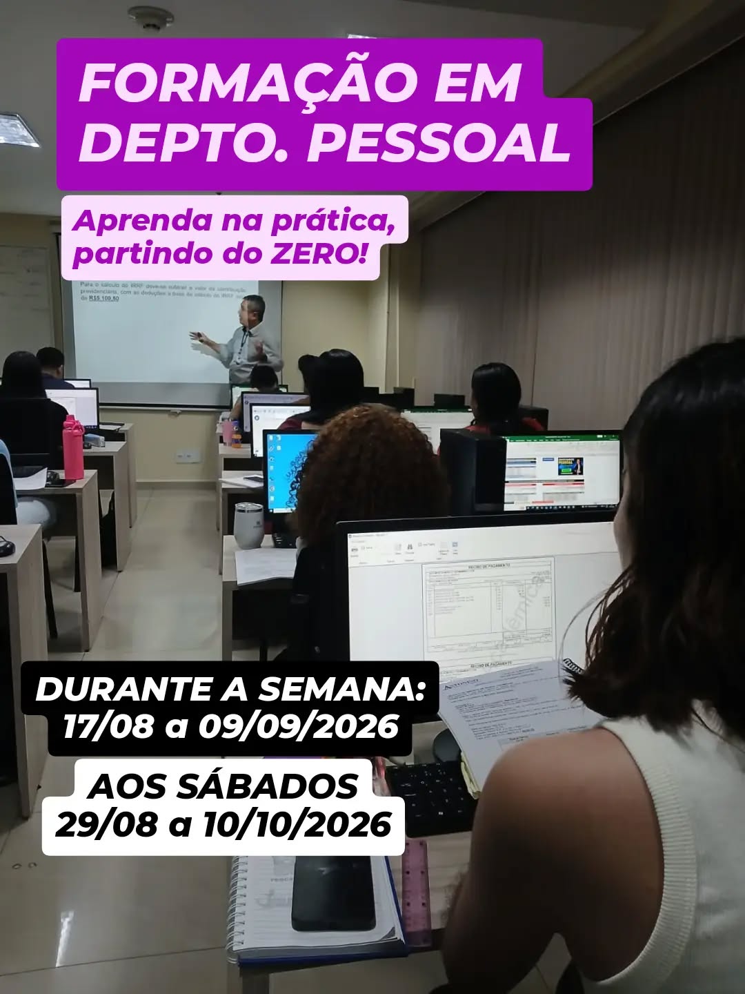 🚀 O mercado precisa de profissionais preparados. Você será um deles?
Nossa Formação em Departamento Pessoal foi desenvolvida para quem deseja aprender do zero ou se atualizar com as rotinas mais exigidas pelas empresas.
✔️ Admissão ✔️ Folha de Pagamento ✔️ Rescisão ✔️ Encargos Trabalhistas ✔️ eSocial
🌐 www.antoninotreinamento.com.br
📲 (92) 99129-5051
#DepartamentoPessoal #RecursosHumanos #DP #Emprego #CursosProfissionalizantes