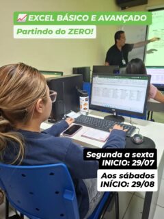📊 Domine o Excel e destaque-se profissionalmente! 🚀
O Excel é uma das ferramentas mais utilizadas pelas empresas e um diferencial para quem busca mais produtividade, organização e oportunidades de crescimento.
No nosso curso Excel – Básico ao Avançado, você aprenderá na prática a criar planilhas profissionais, utilizar fórmulas e funções, tabelas e gráficos, além de automatizar tarefas para otimizar sua rotina de trabalho.
💻 Aulas presenciais, práticas e informatizadas
👨🏫 Instrutor especializado
📈 Do básico ao avançado, com foco na aplicação prática.
Invista no seu futuro. O conhecimento abre portas! ✨
🌐 www.antoninotreinamento.com.br
📲 WhatsApp: (92) 99129-5051
#Excel #CursoDeExcel #ExcelProfissional #Produtividade #CapacitaçãoProfissional